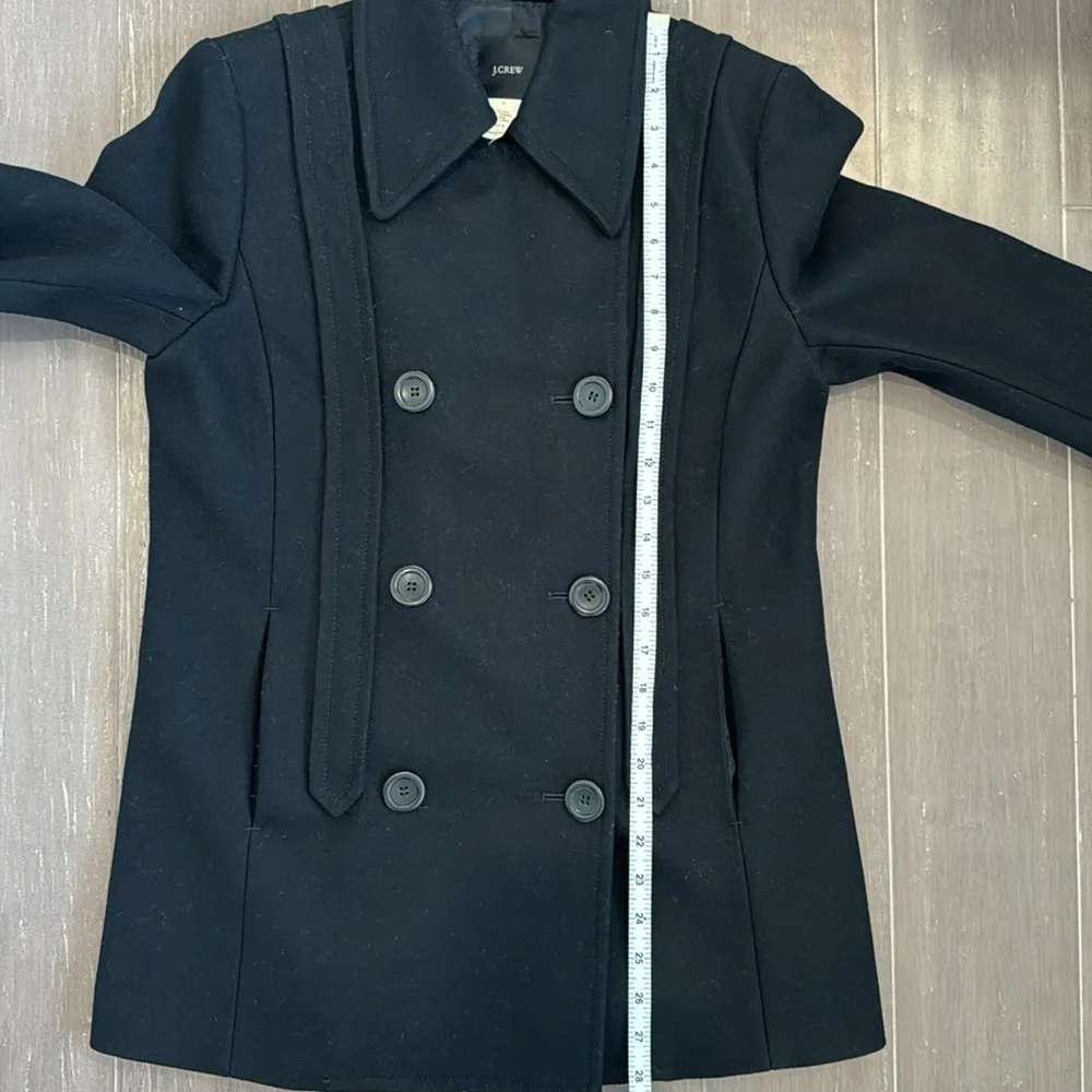 J. Crew wool black double breasted winter fall preppy collegiate pea coat 4 - Picture 11 of 11